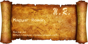 Magyar Román névjegykártya