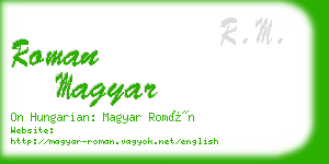 roman magyar business card